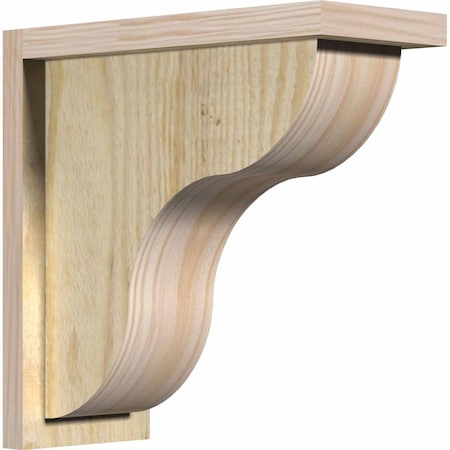 Ekena Millwork Carmel Rough Sawn Corbel w/Backplate, Douglas Fir, 6"W x 14"D x 14"H COR06X14X14CAR01RDF